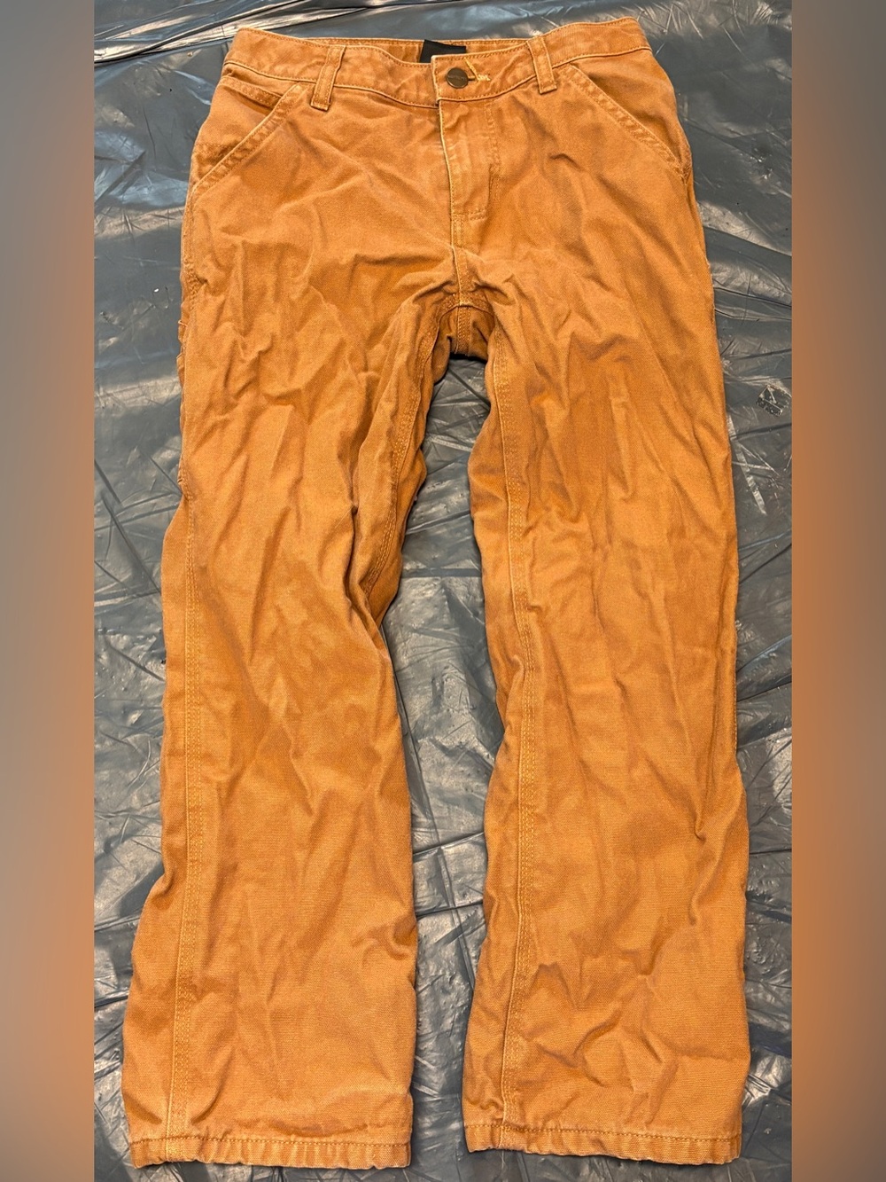 Boys Carhartt Work-Style Pants in Caramel Brown